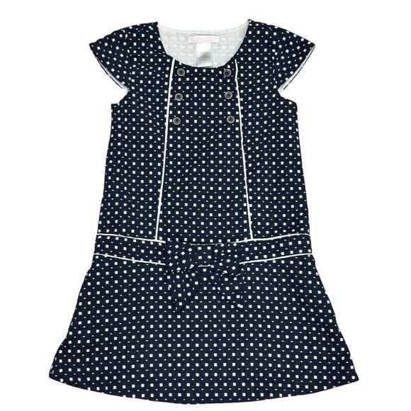 JANIE AND JACK Girls Navy Dress 4 - Picture 1 of 6